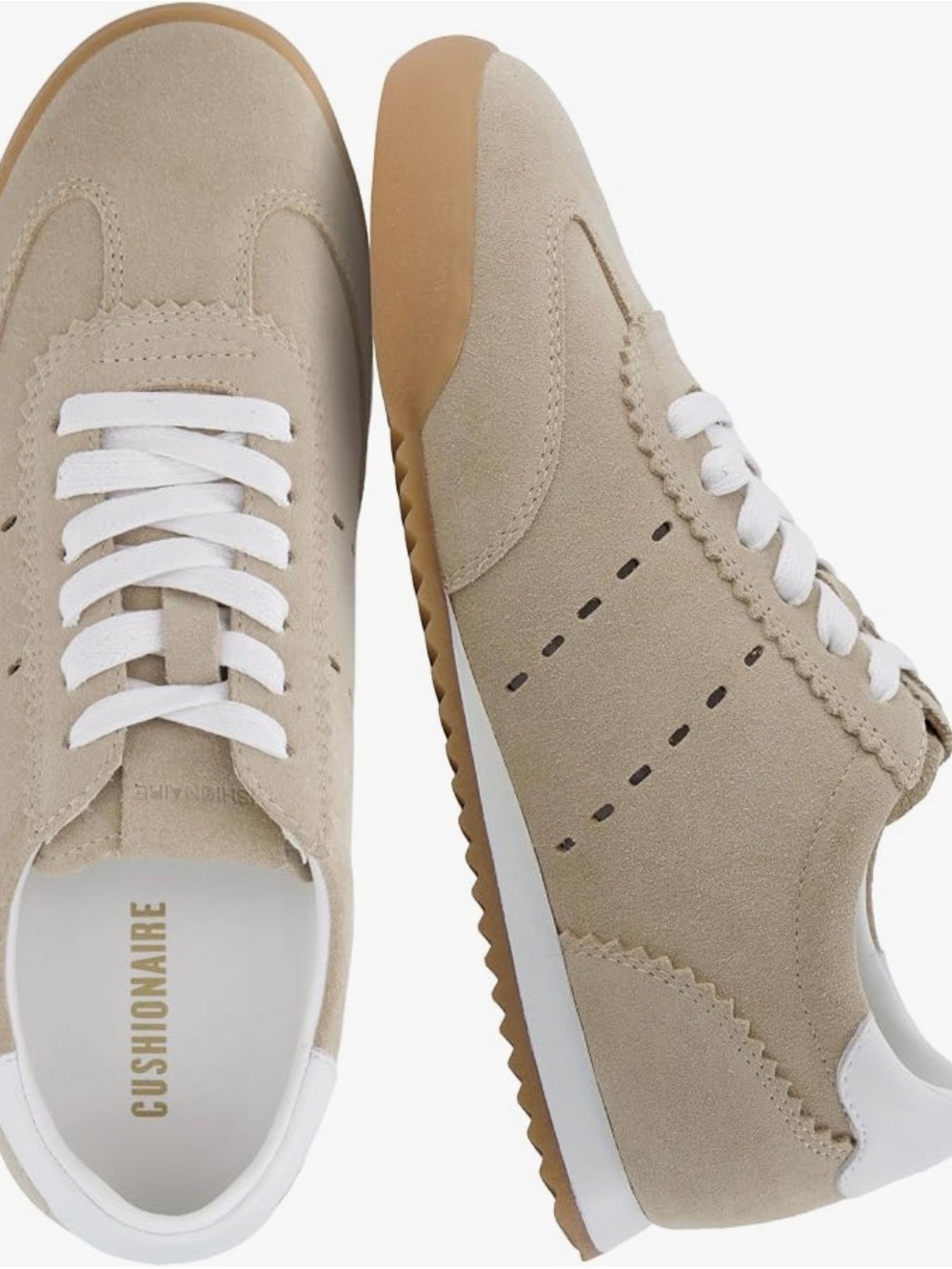 Cushionaire NEW Suede Casual Sneakers in Beige